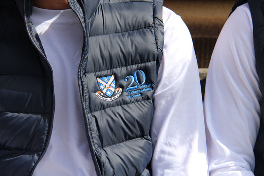 Lightweight Puffer Vest | 20 Years of Undergraduate Women logo | Men's