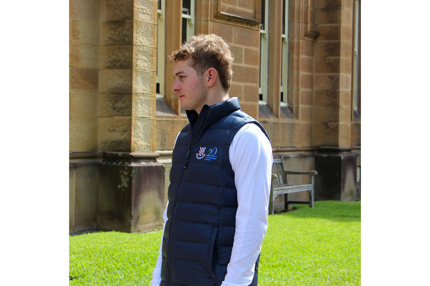 Lightweight Puffer Vest | 20 Years of Undergraduate Women logo | Men's